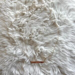 14k gold plated bar necklace